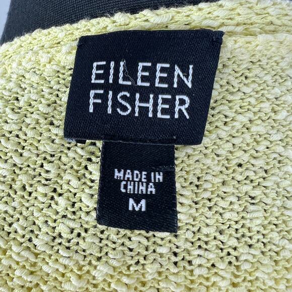 EILEEN FISHER Yellow Cardigan (M) Tank Top (S) Sweater Set VNeck Long Sleeve VTG - Picture 5 of 7